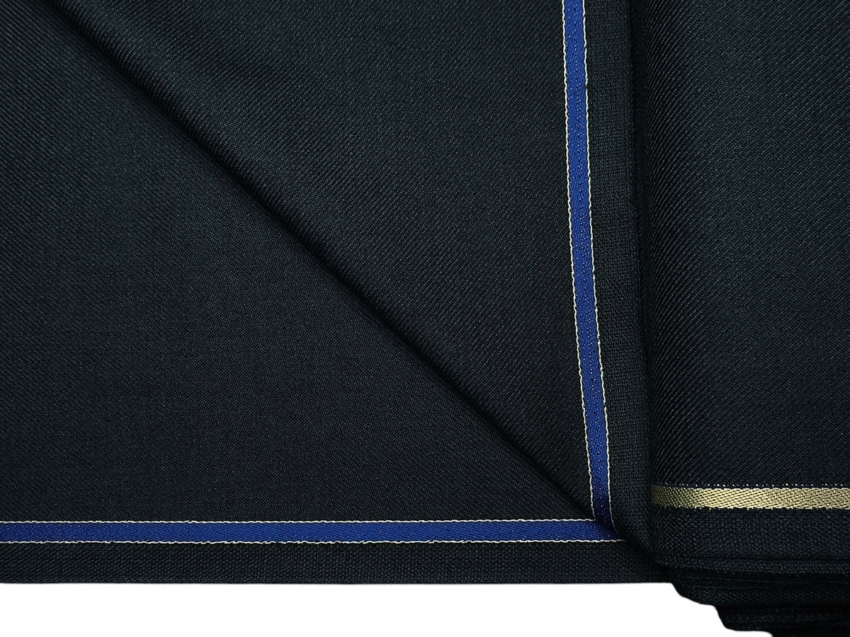 Raymond Wool Blended High GSM Suiting Fabric (Bottle Green, Twill Weave)