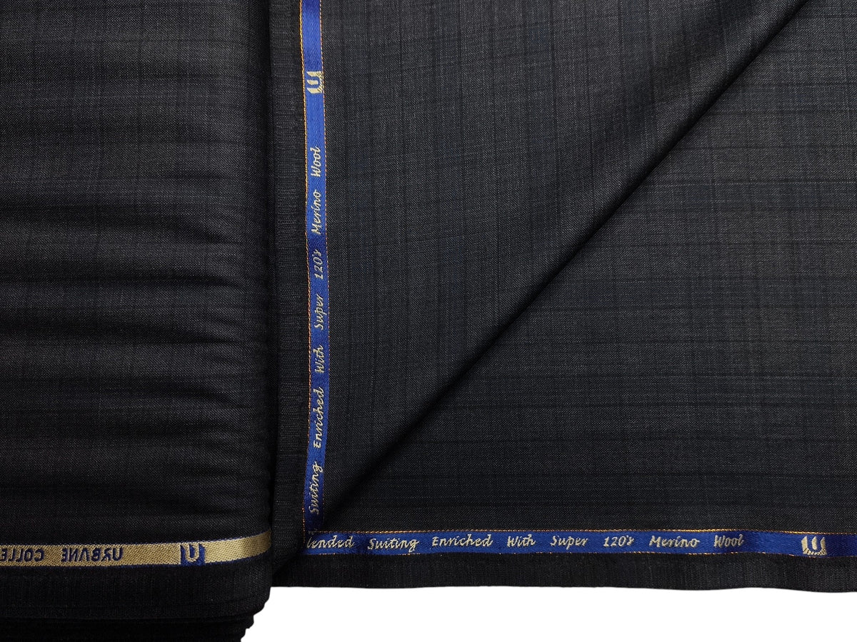 Georgia Gullini Italy Urbane Collection 70% Wool Super 120s Premium Suiting Fabric (Charcoal Grey, Checks)