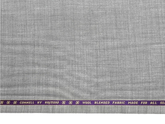 Raymond Connell Wool Blended Premium Suiting Fabric (Light Grey, Self Herringbone)