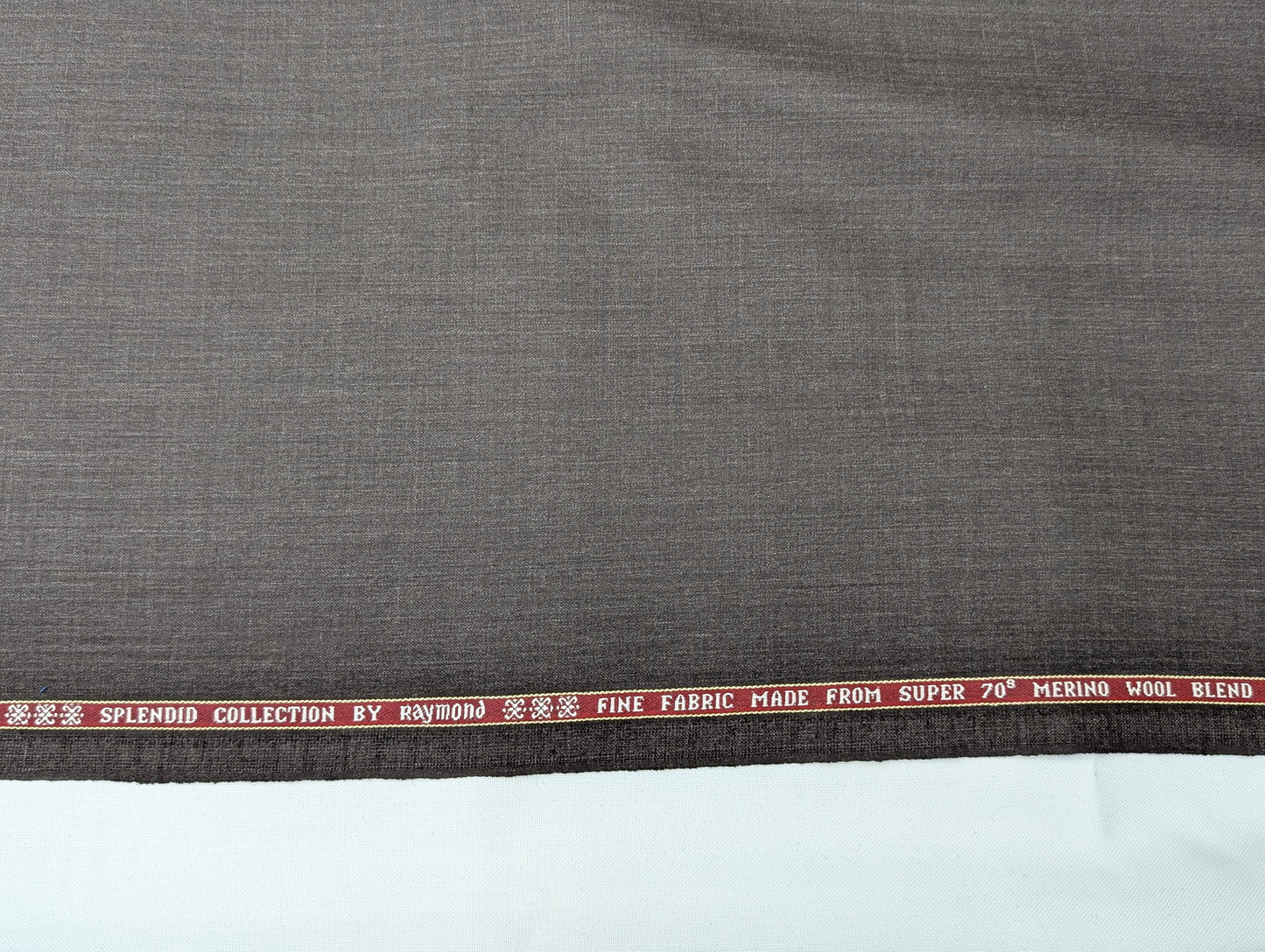 Raymond Merino Wool Blend Super 70s Unstitched Suiting Fabric (Brown)