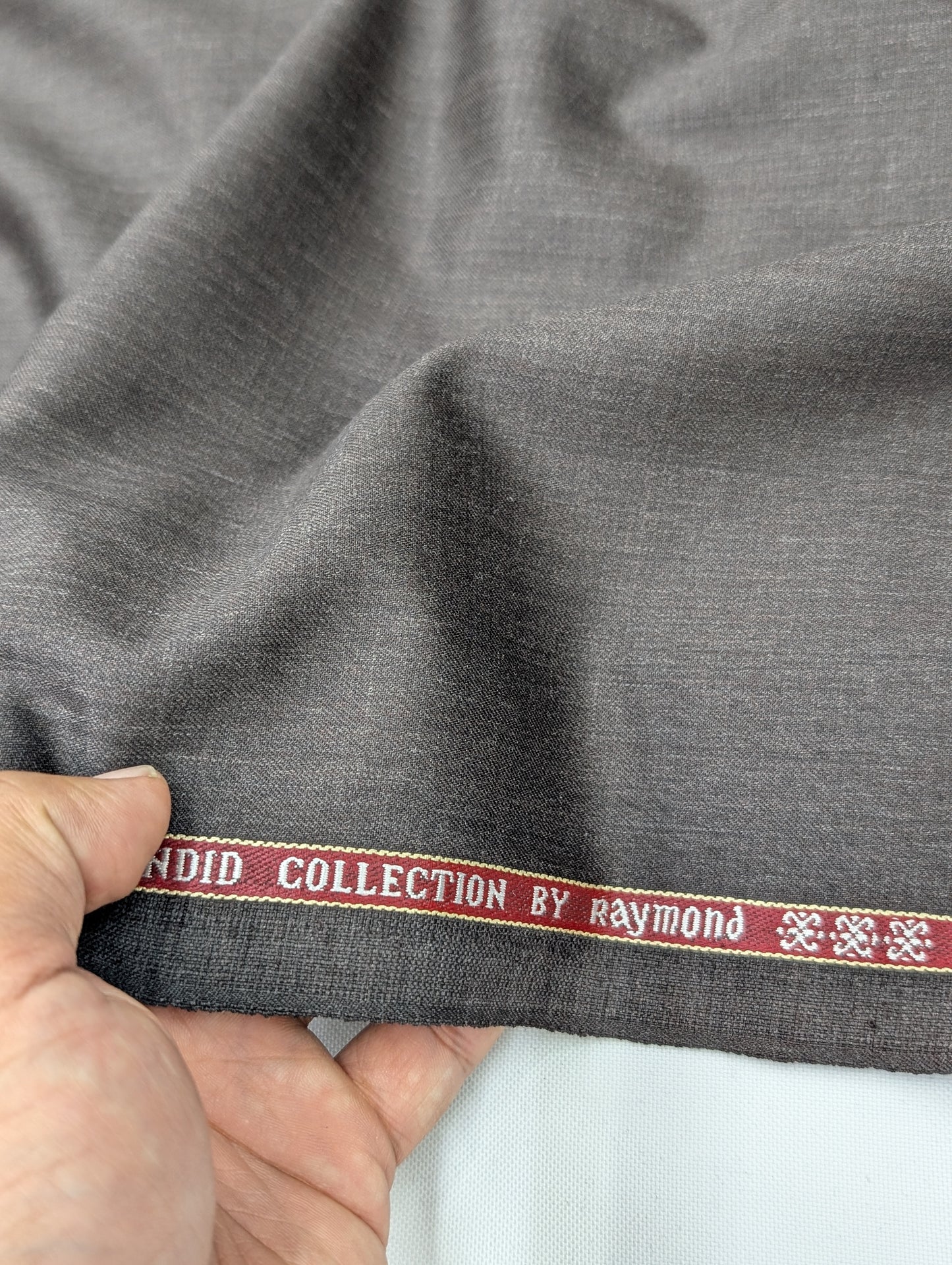 Raymond Merino Wool Blend Super 70s Unstitched Suiting Fabric (Brown)