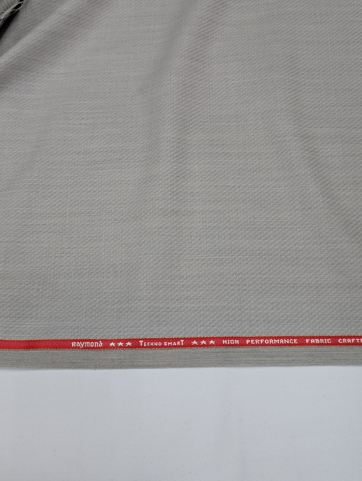 Raymond TechnoSmart Wool Blend Unstitched Suiting Fabric (Light Grey)