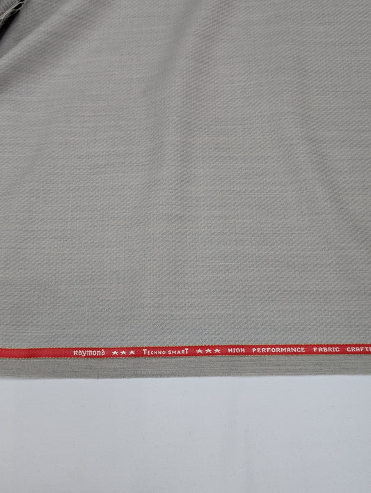 Raymond TechnoSmart Wool Blend Unstitched Suiting Fabric (Light Grey)