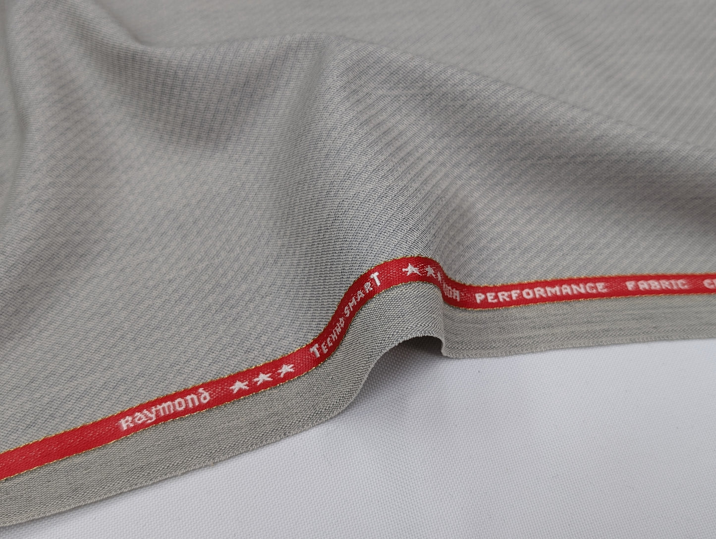 Raymond TechnoSmart Wool Blend Unstitched Suiting Fabric (Light Grey)