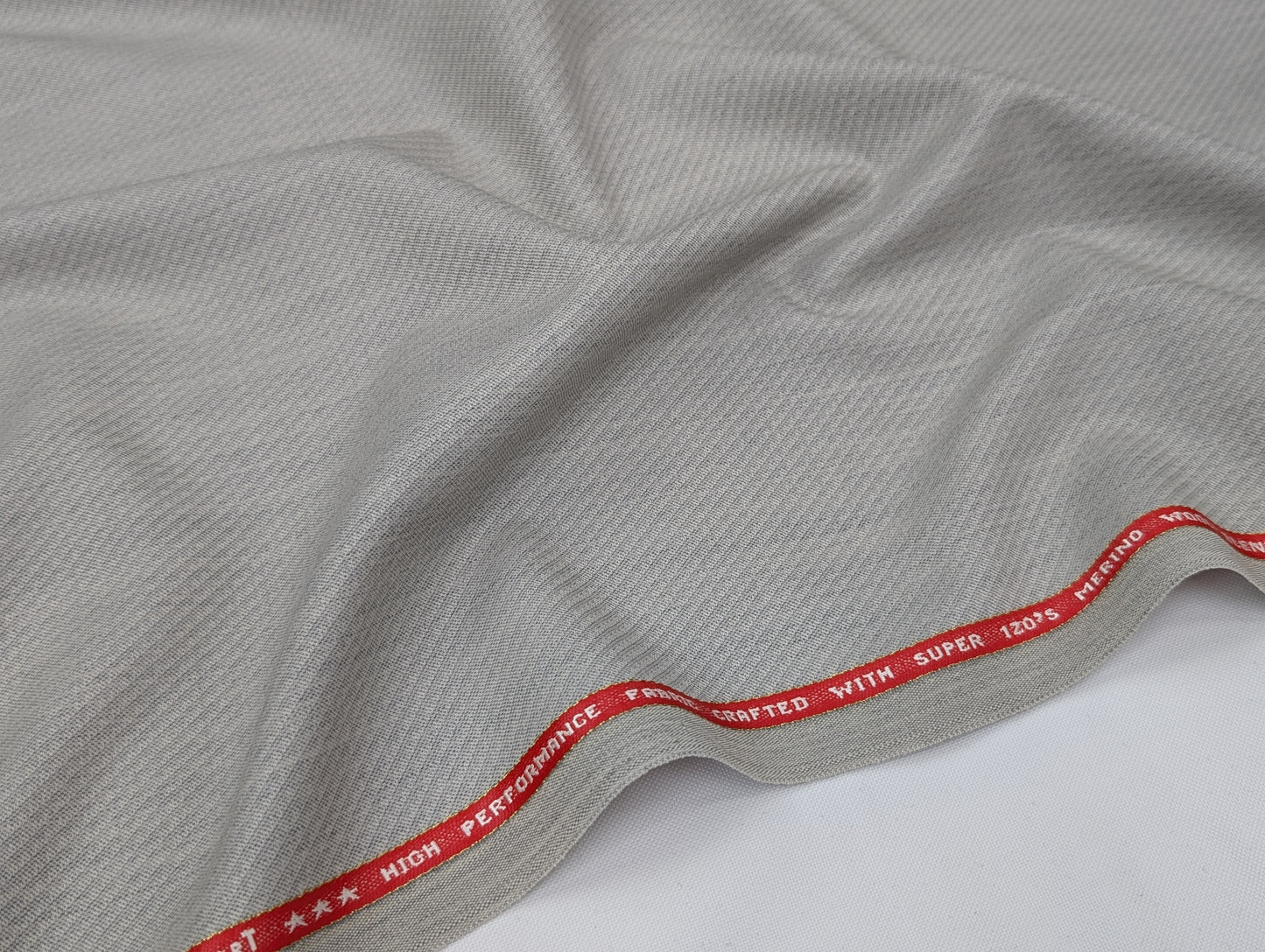Raymond TechnoSmart Wool Blend Unstitched Suiting Fabric (Light Grey)
