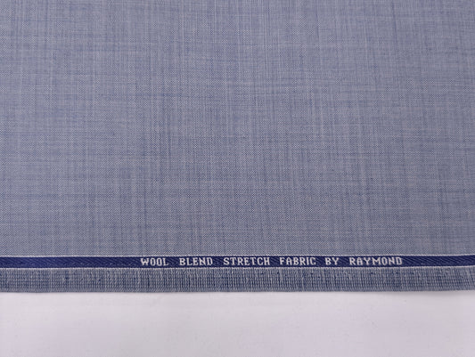 Raymond Wool Blend Self Design Unstitched Suiting Fabric (Blue Tone)