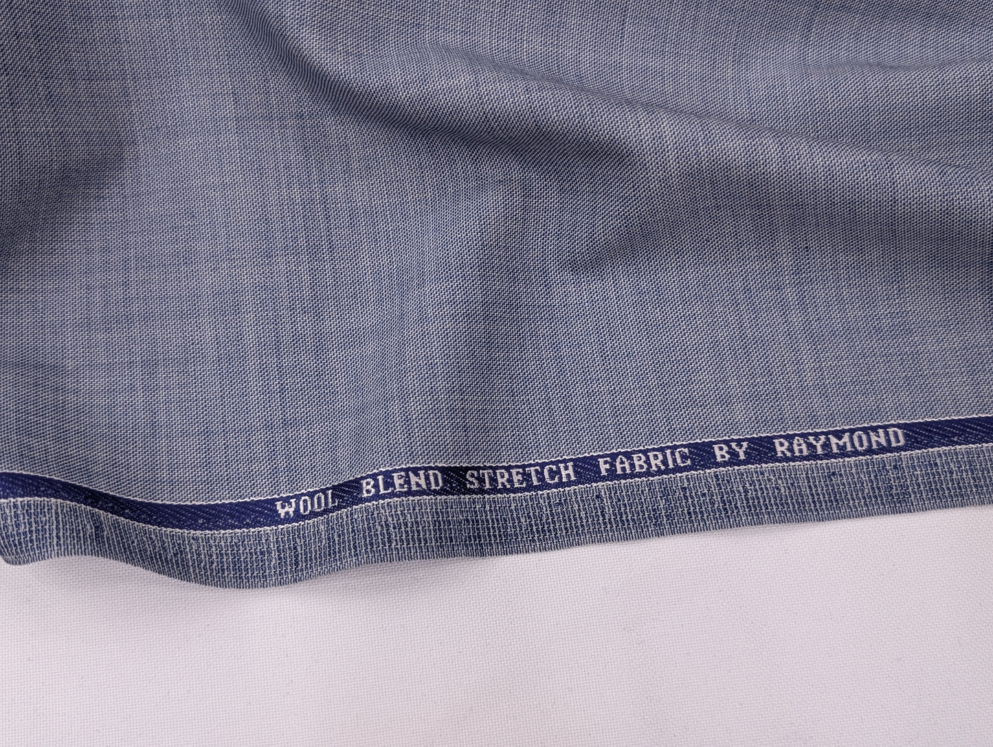 Raymond Wool Blend Self Design Unstitched Suiting Fabric (Blue Tone)