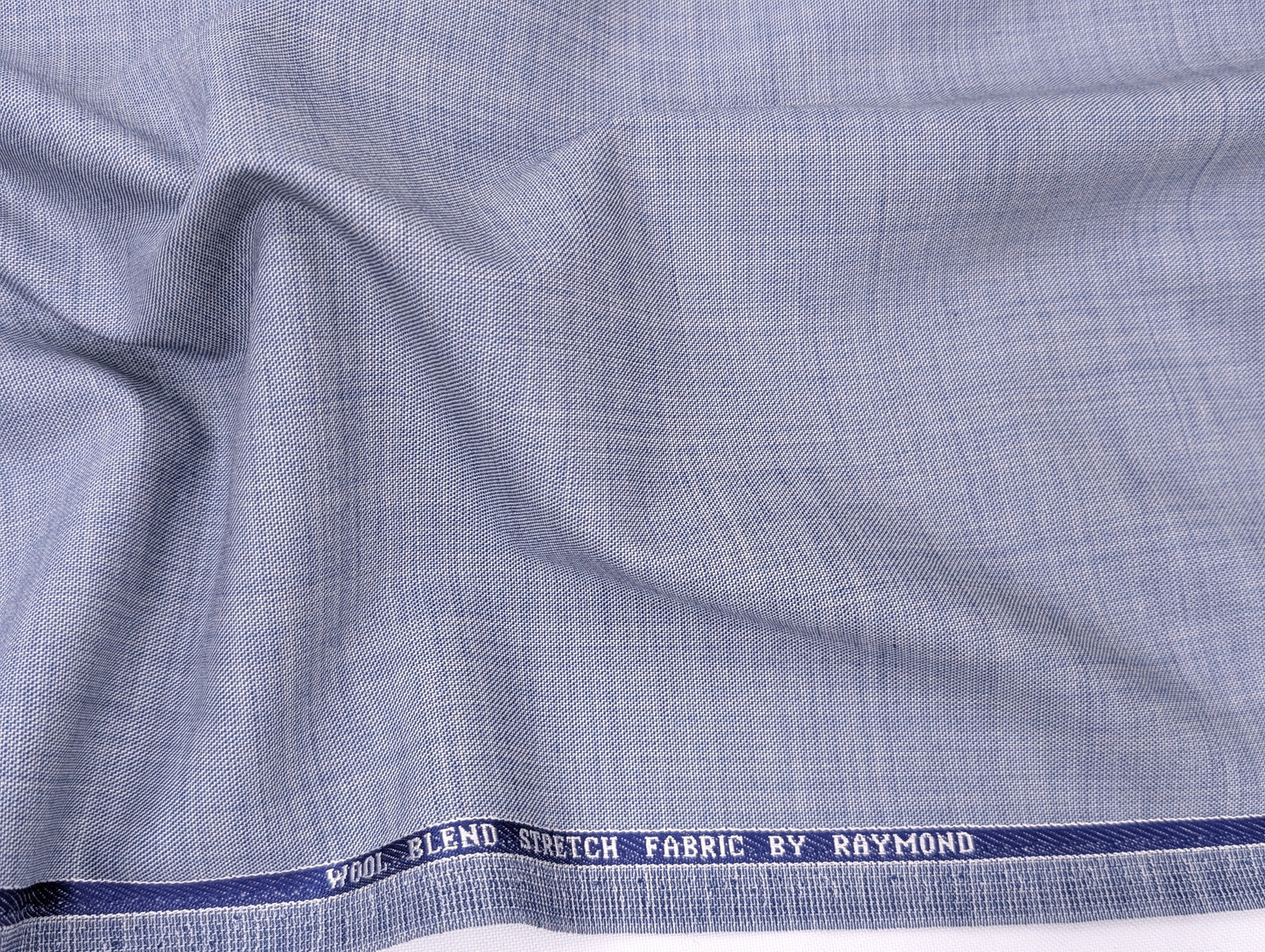 Raymond Wool Blend Self Design Unstitched Suiting Fabric (Blue Tone)