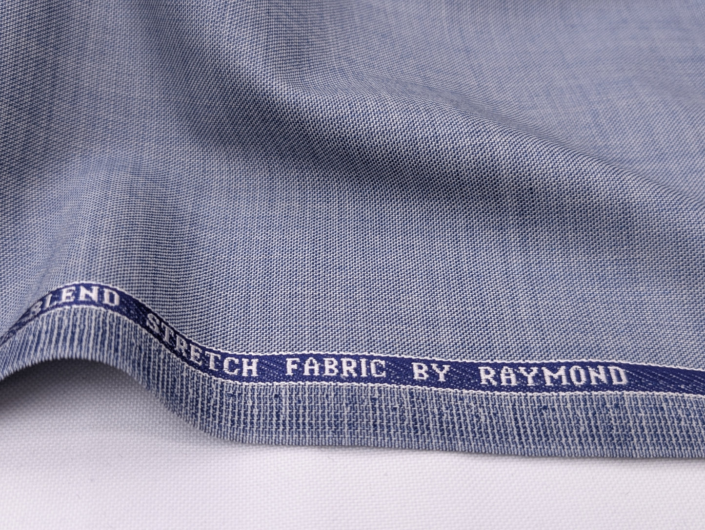 Raymond Wool Blend Self Design Unstitched Suiting Fabric (Blue Tone)