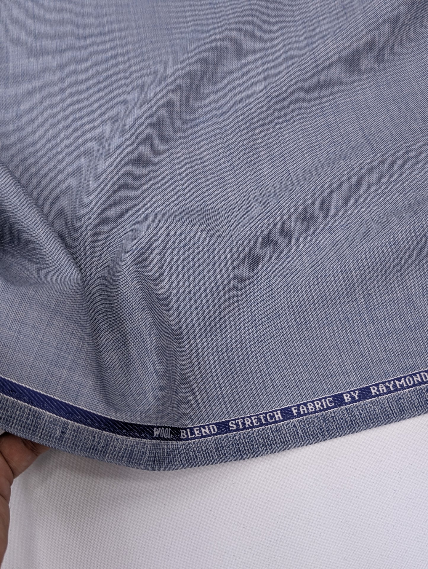 Raymond Wool Blend Self Design Unstitched Suiting Fabric (Blue Tone)
