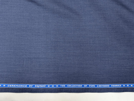 Raymond Wool Blend Unstitched Suiting Fabric (Blue)