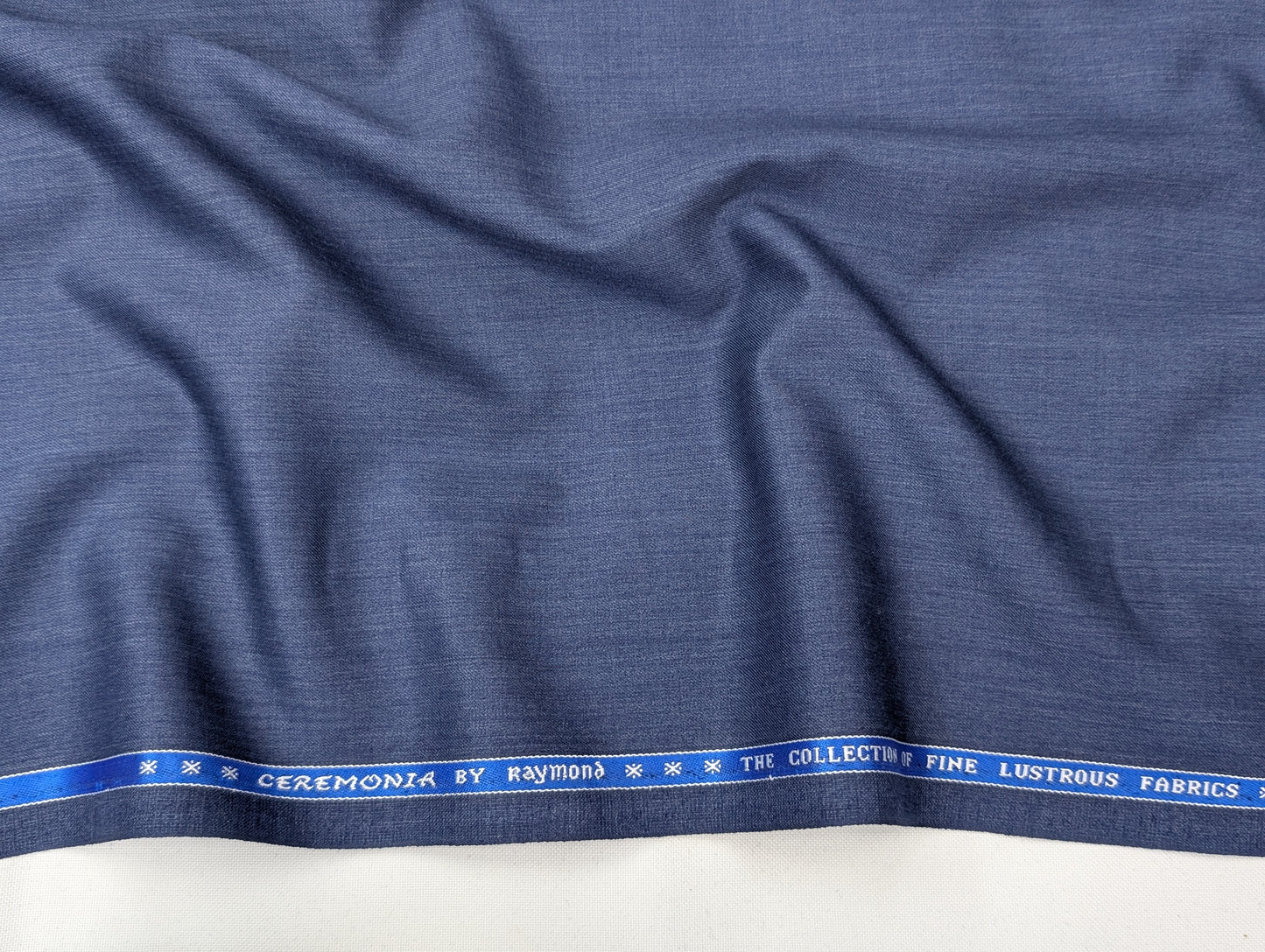 Raymond Wool Blend Unstitched Suiting Fabric (Blue)