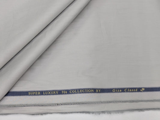 Giza Classé 100% Giza Cotton Shirting Fabric (Light Gray)