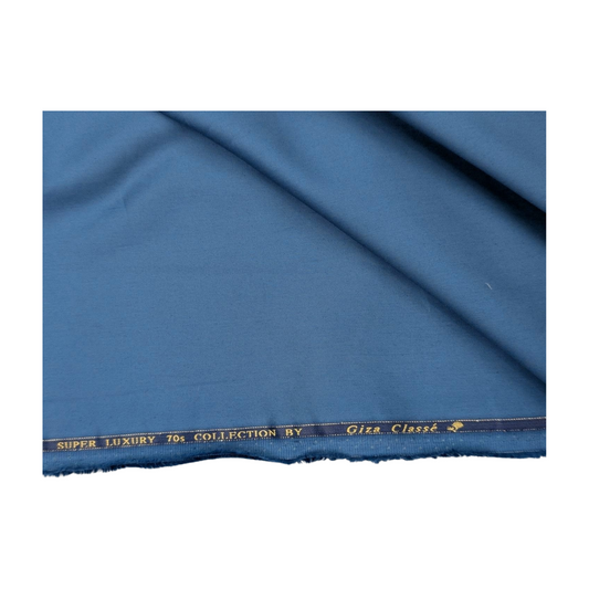 Giza Classé 100% Giza Cotton Shirting Fabric (Blue)