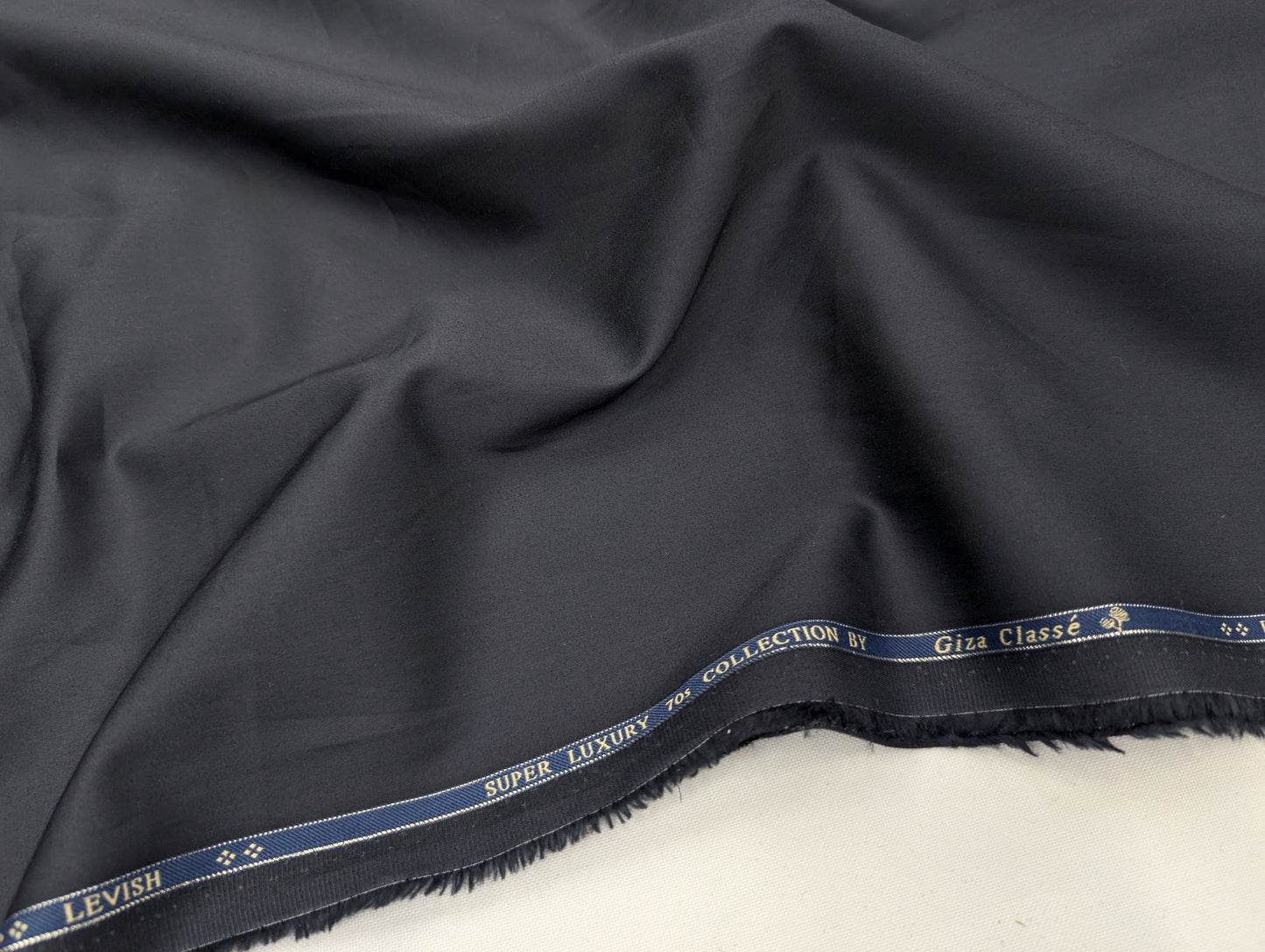 Giza Classé 100% Giza Cotton Shirting Fabric (Navy Blue)
