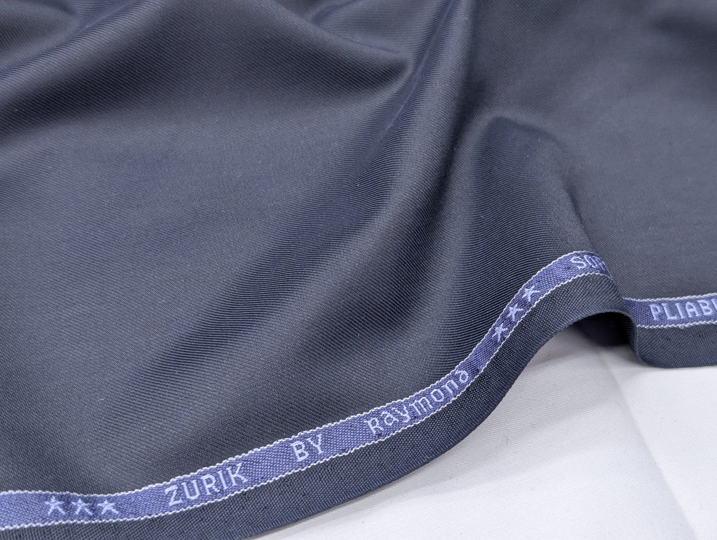 Raymond Polyester Viscose Unstitched Suiting Fabric (Blue)