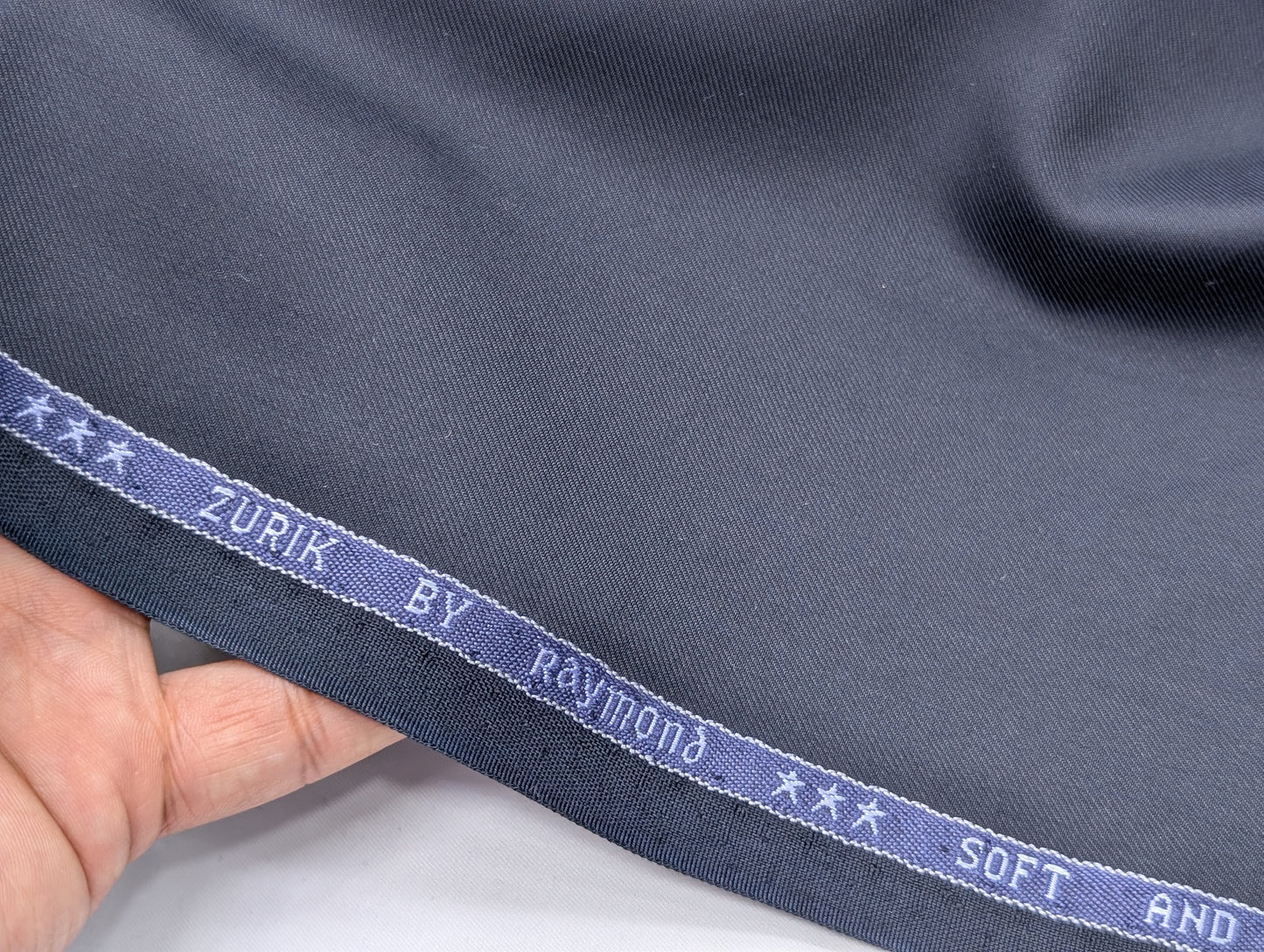 Raymond Polyester Viscose Unstitched Suiting Fabric (Blue)