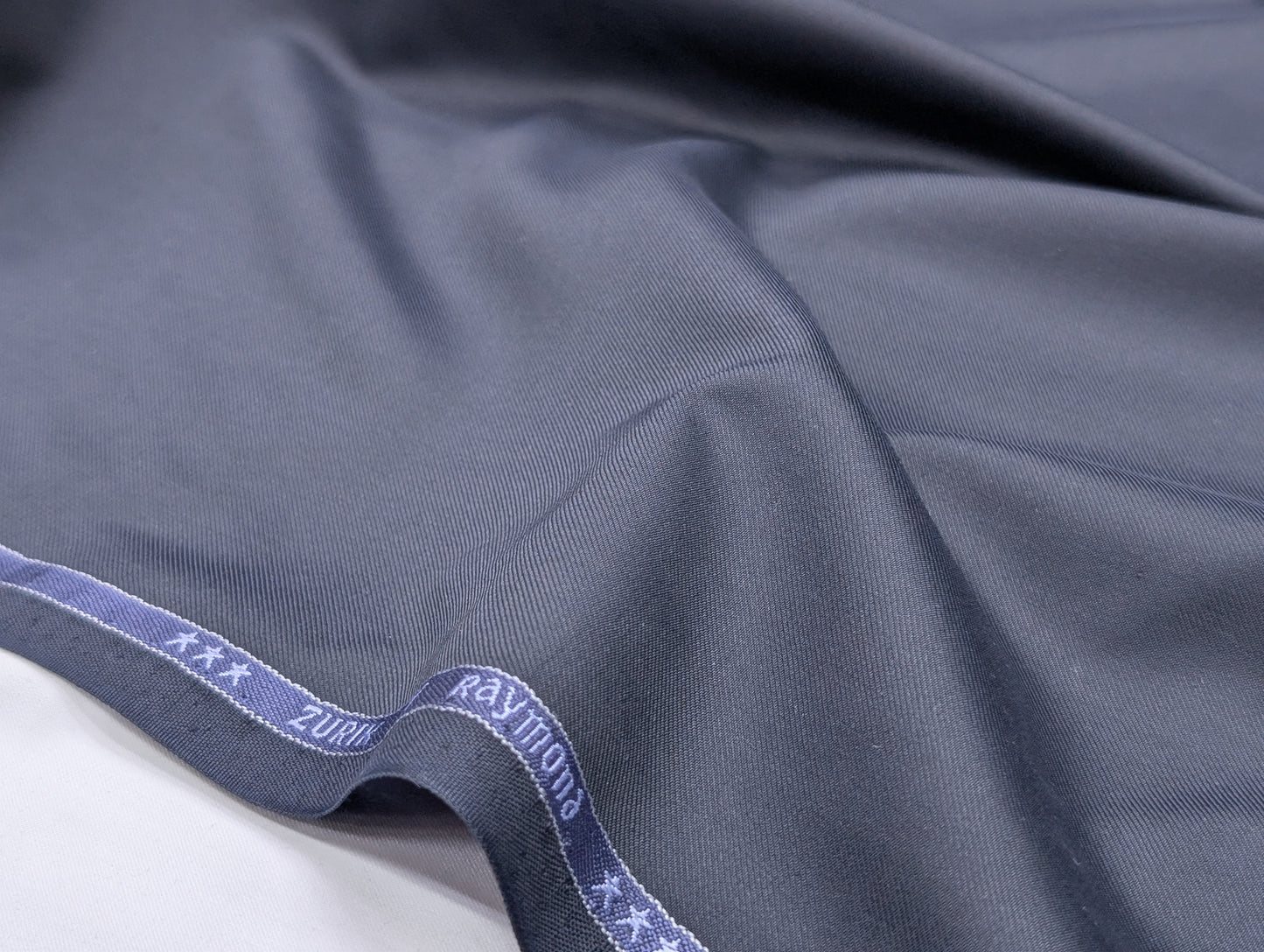 Raymond Polyester Viscose Unstitched Suiting Fabric (Blue)