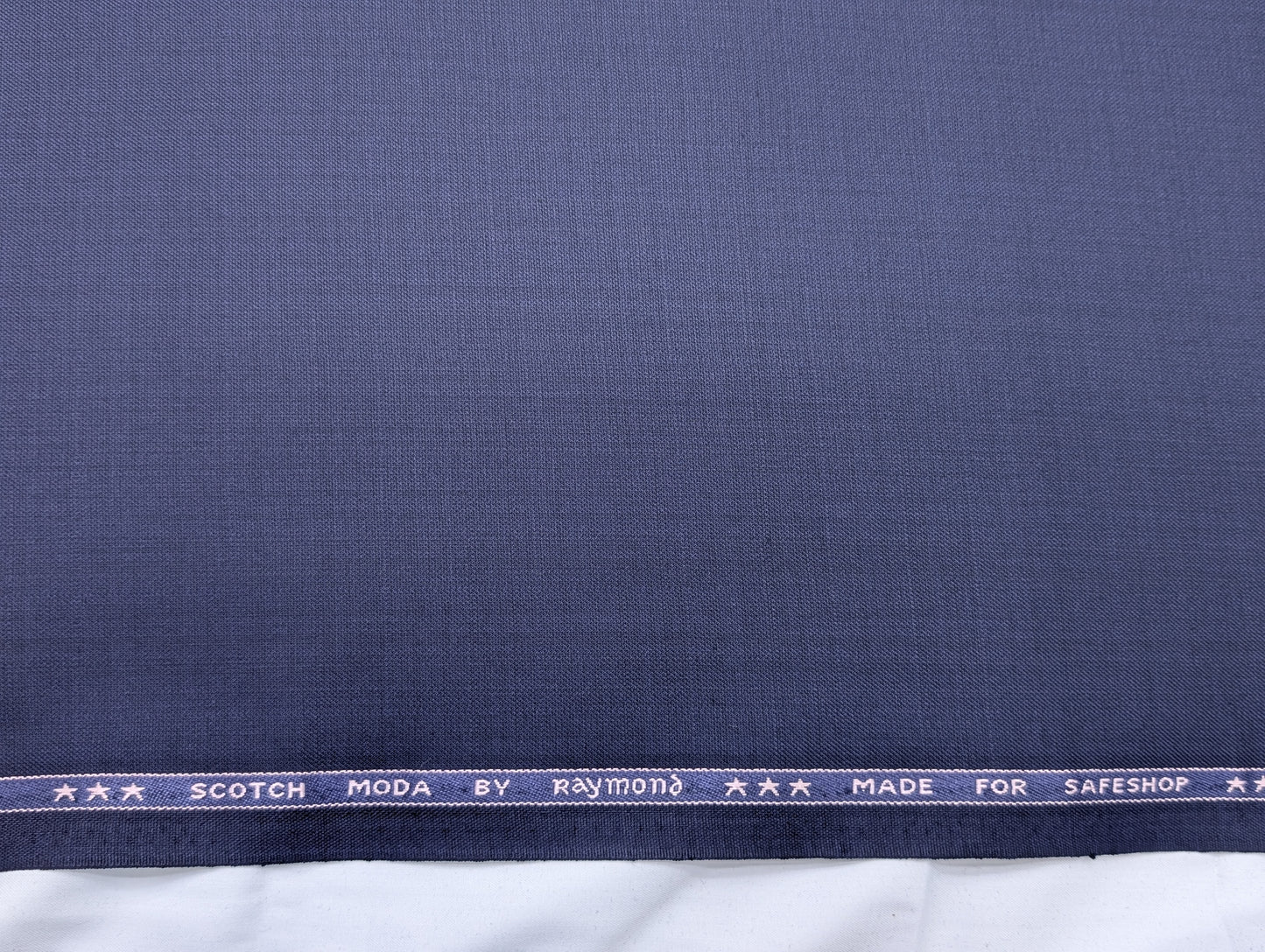 Raymond Polyester Viscose Self Design Unstitched Suiting Fabric (Navy Blue)