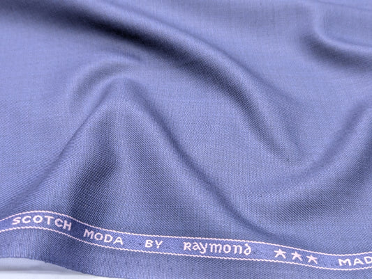 Raymond Polyester Viscose Self Design Unstitched Suiting Fabric (Navy Blue)