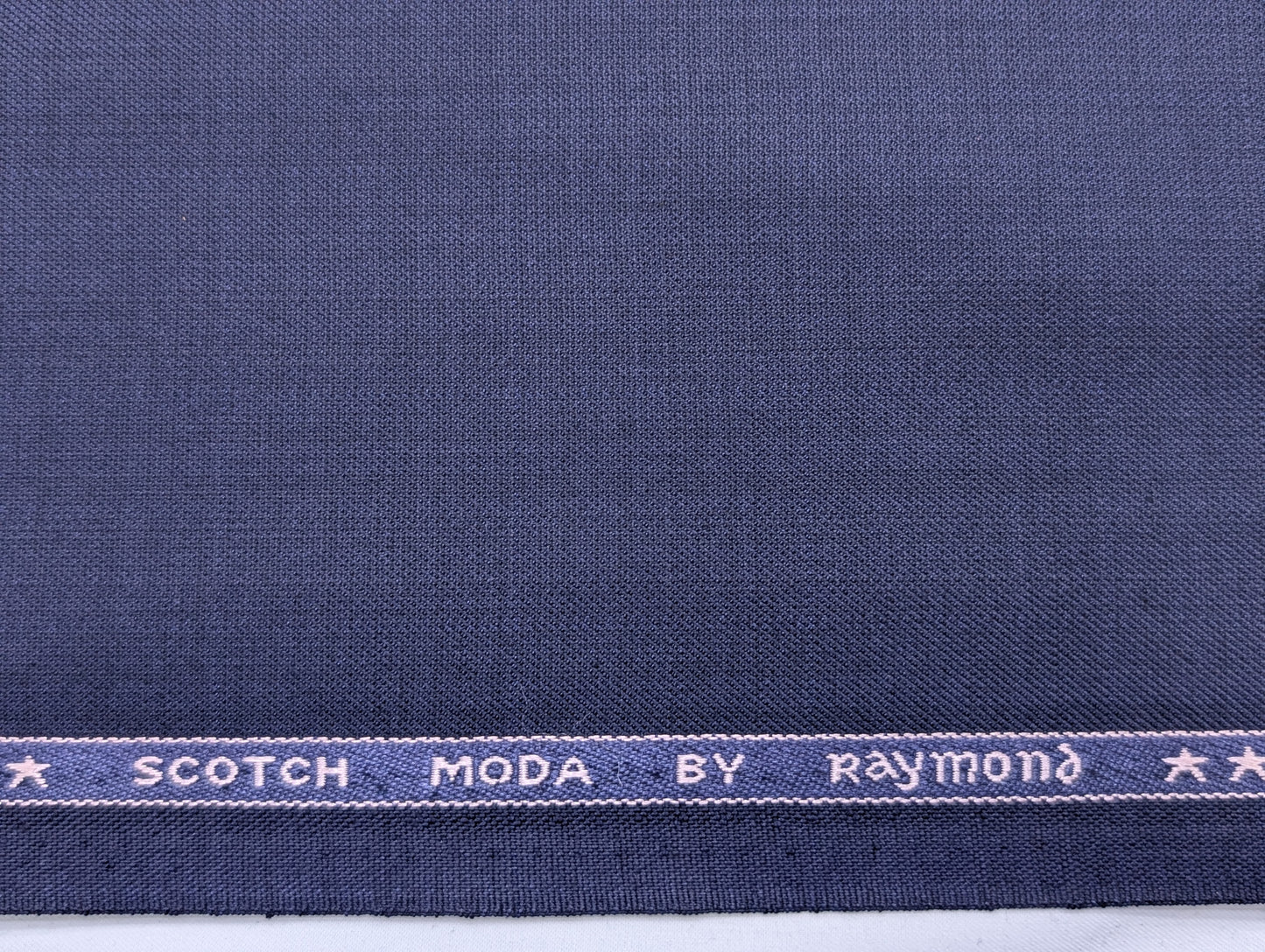 Raymond Polyester Viscose Self Design Unstitched Suiting Fabric (Navy Blue)