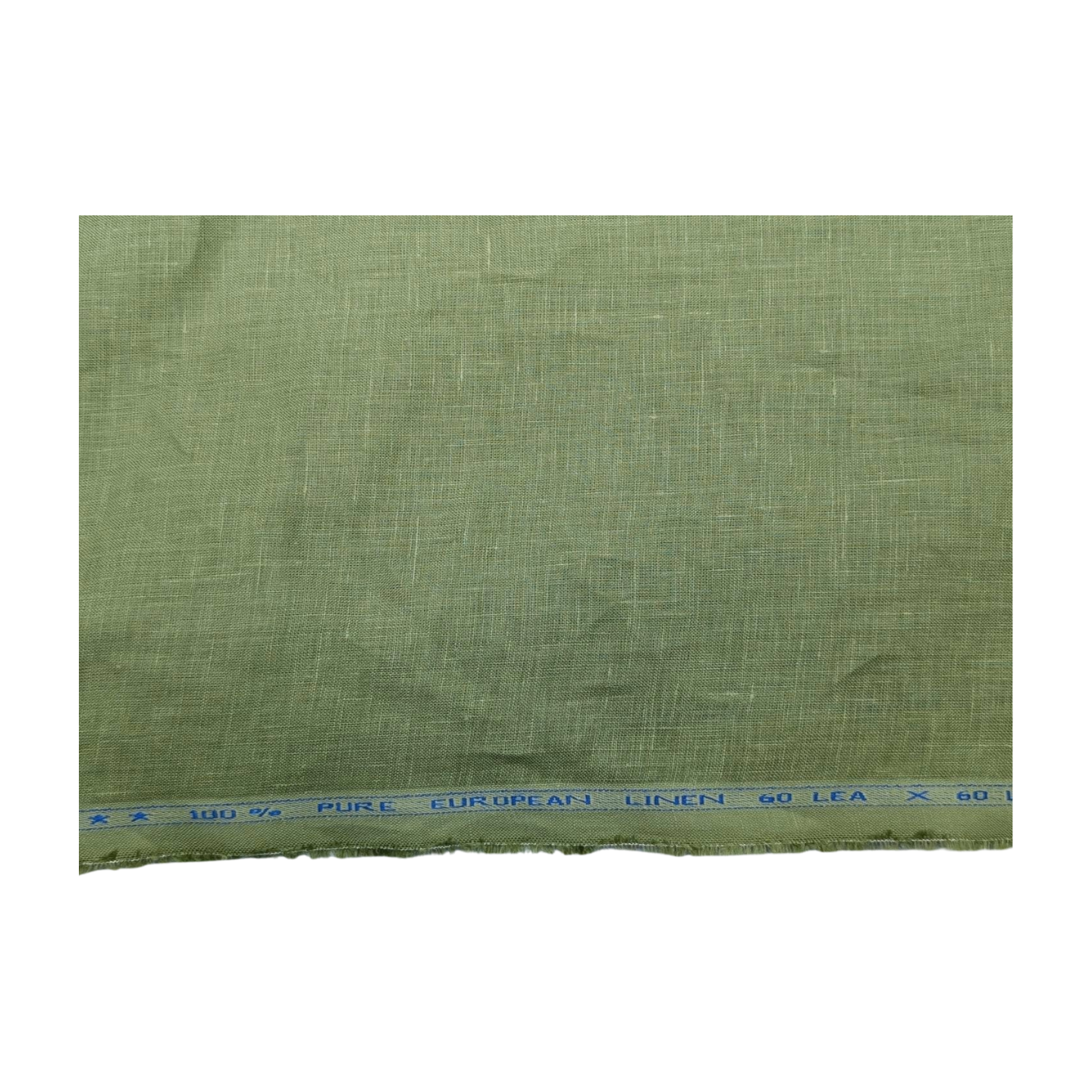 100% European Linen Shirt Fabric (Olive Green) - 60 LEA
