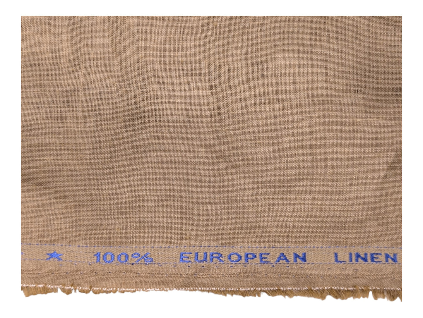 100% European Linen Shirt Fabric (Camel Brown) - 60 LEA