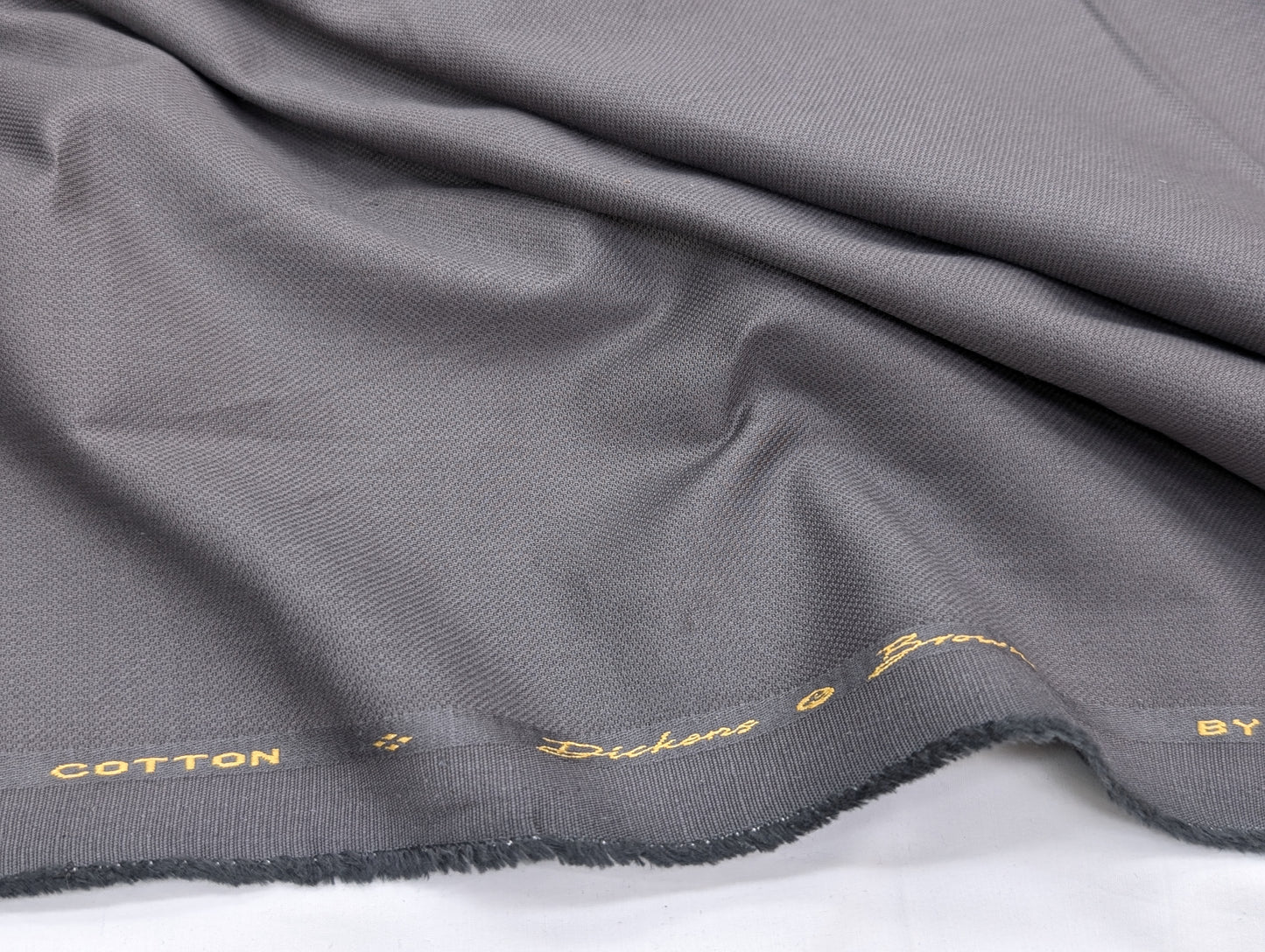 Dickens & Browne 100% Cotton Stretched Suiting Fabric (Gray) (by Bombay Rayon)