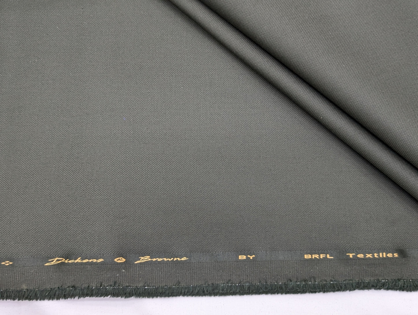 Dickens & Browne 100% Cotton Stretched Suiting Fabric (Bottle Green) (by Bombay Rayon)