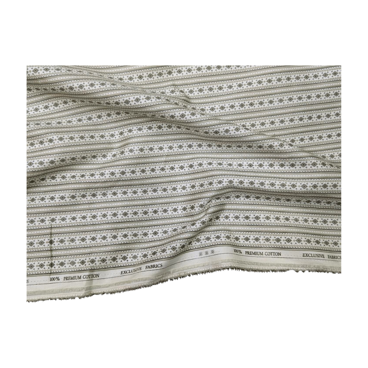 Solino 100% Premium Cotton Printed Shirting Fabric (Light Green)