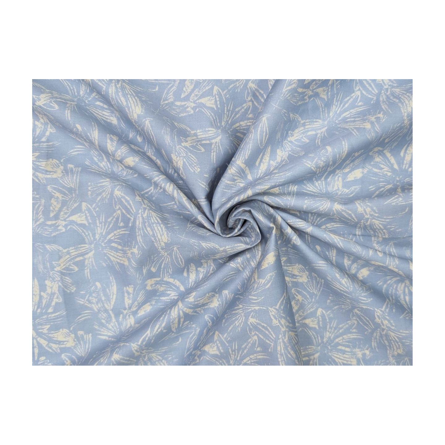 Solino 100% Premium Cotton Printed Shirting Fabric (Blue)
