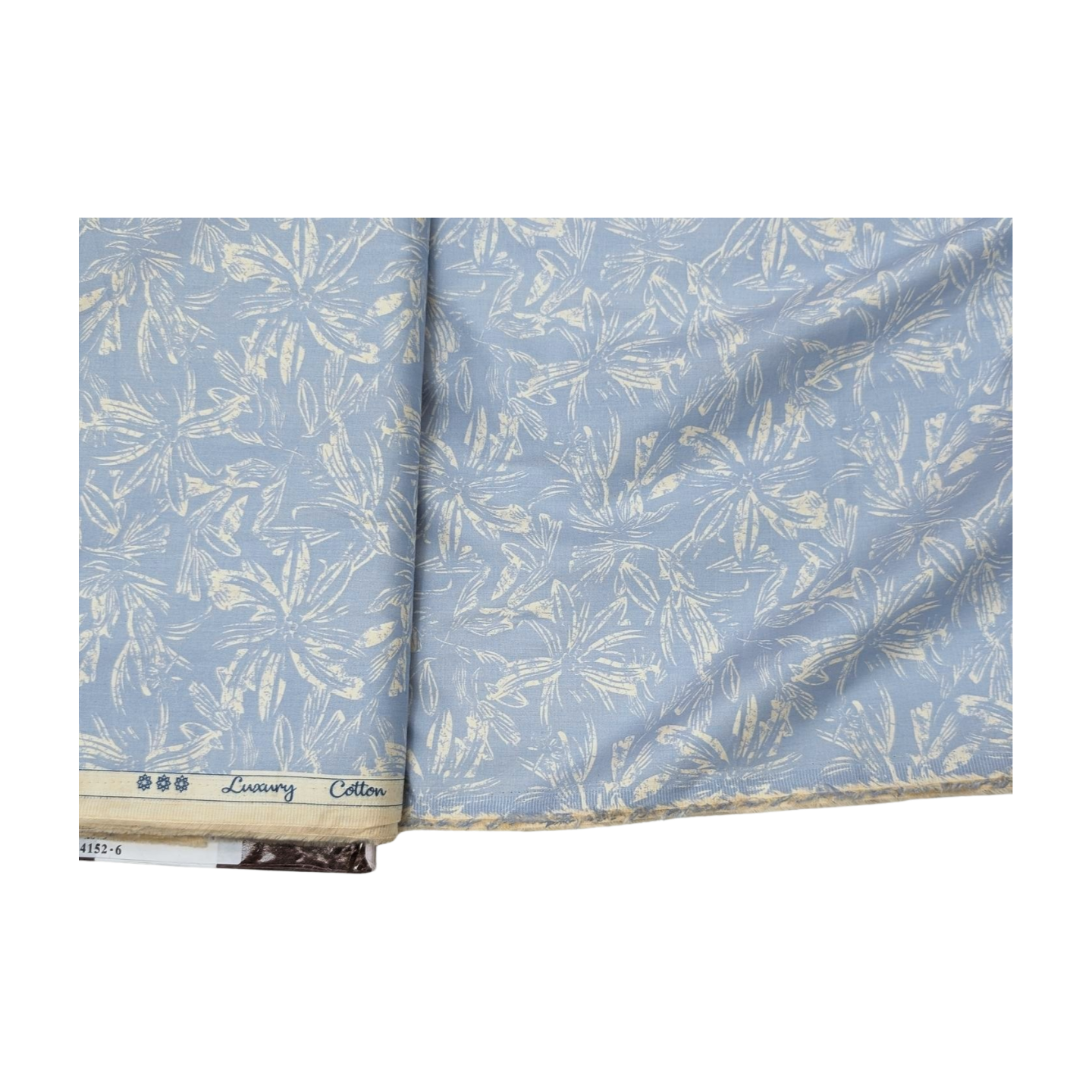 Solino 100% Premium Cotton Printed Shirting Fabric (Blue)
