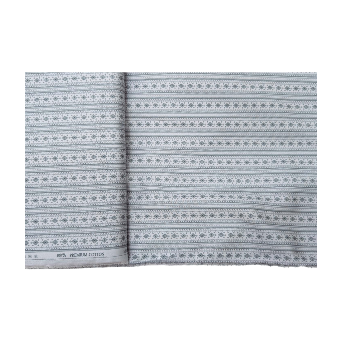 Solino 100% Premium Cotton Printed Shirting Fabric (Light Blue)