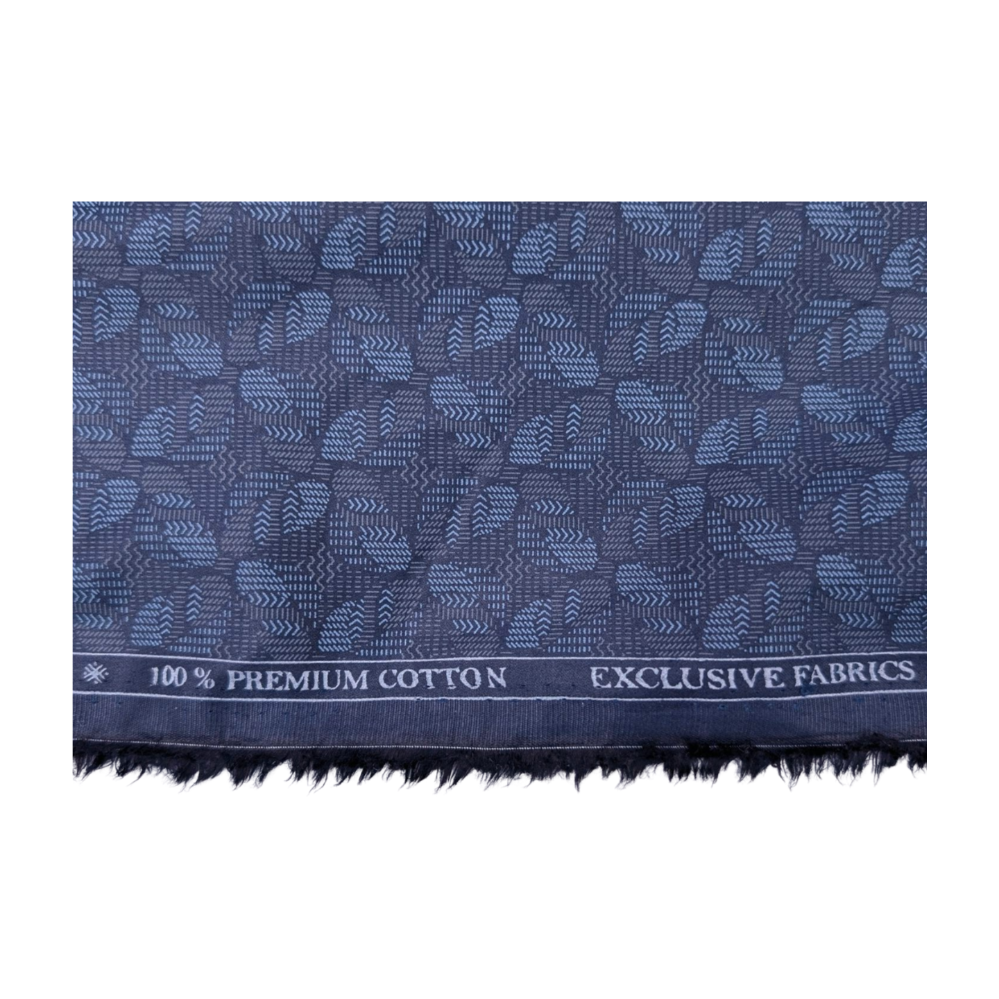 Solino 100% Premium Cotton Floral Printed Shirting Fabric (Blue)