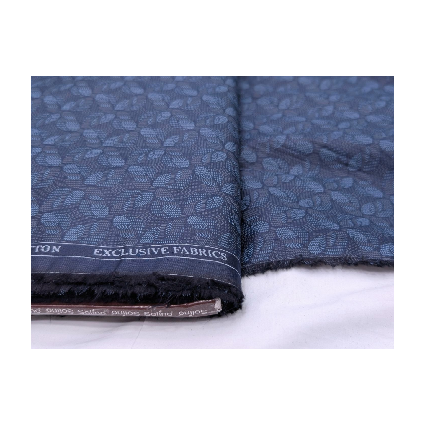 Solino 100% Premium Cotton Floral Printed Shirting Fabric (Blue)