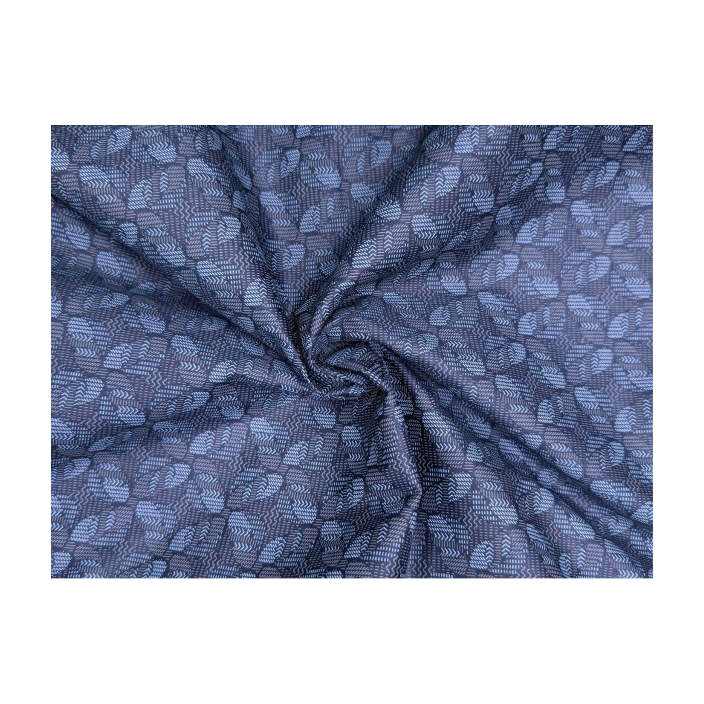 Solino 100% Premium Cotton Floral Printed Shirting Fabric (Blue)
