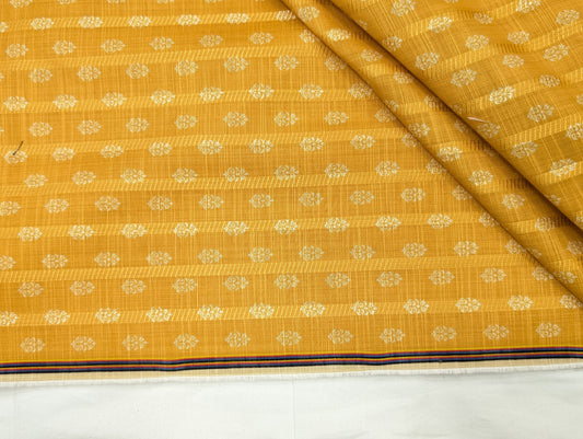 Augustus Cotton Blend Exclusive Printed Kurta Fabric (Yellow)