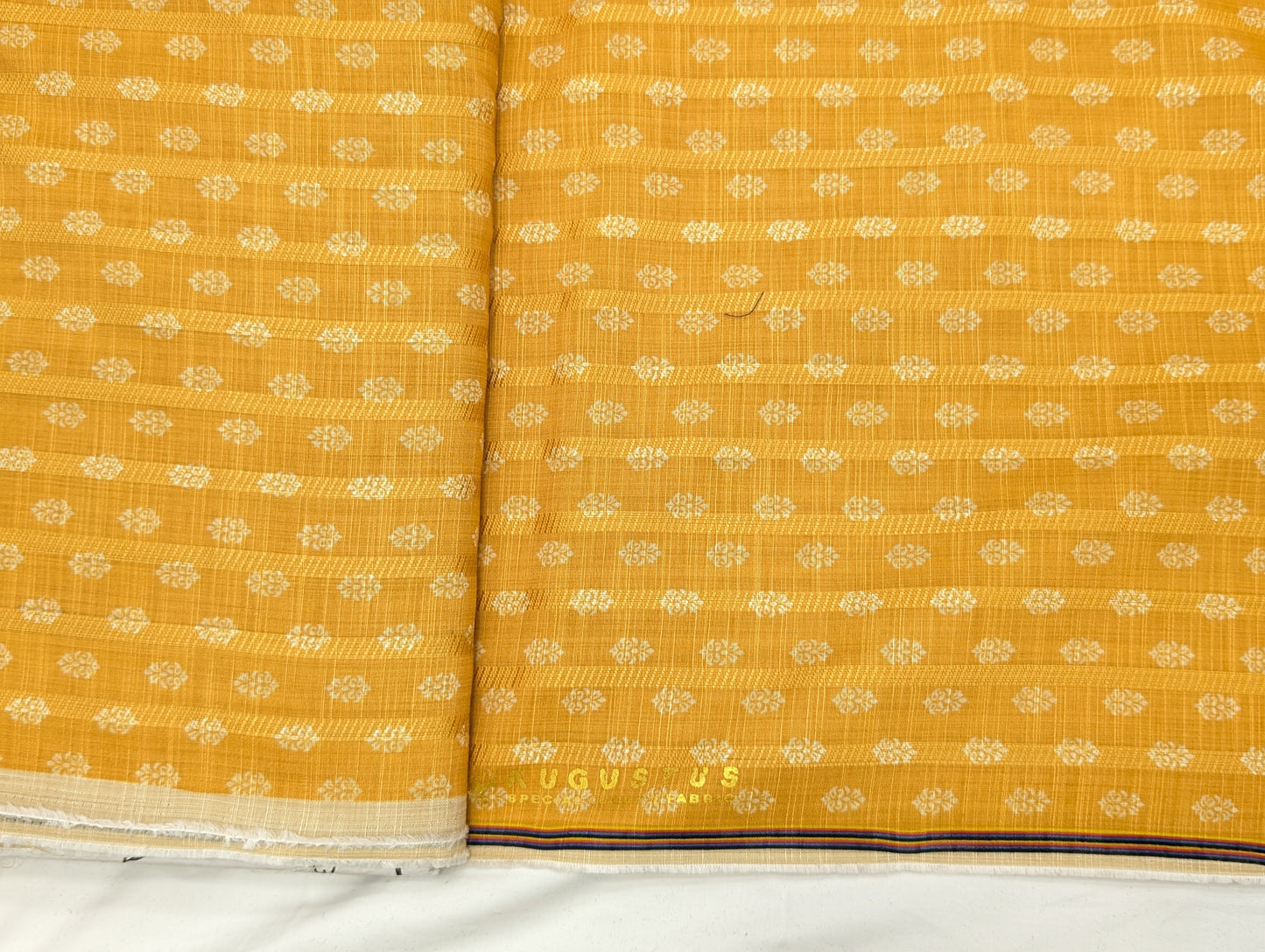 Augustus Cotton Blend Exclusive Printed Kurta Fabric (Yellow)