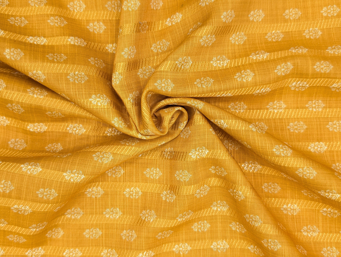 Augustus Cotton Blend Exclusive Printed Kurta Fabric (Yellow)
