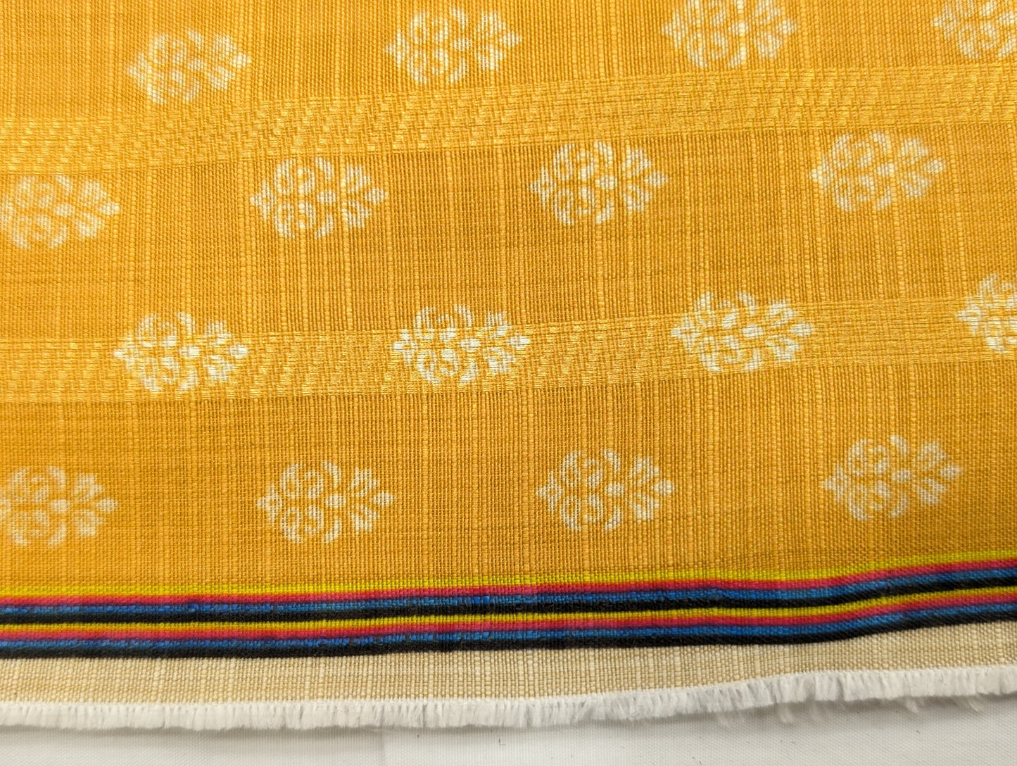 Augustus Cotton Blend Exclusive Printed Kurta Fabric (Yellow)