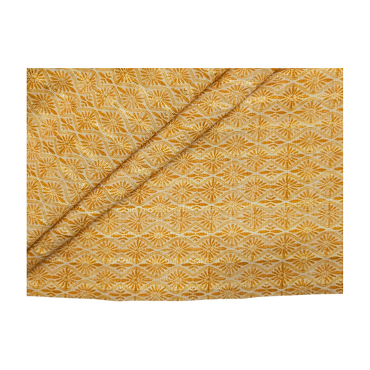 Augustus Cotton Blend Exclusive Printed Kurta Fabric (Yellow)