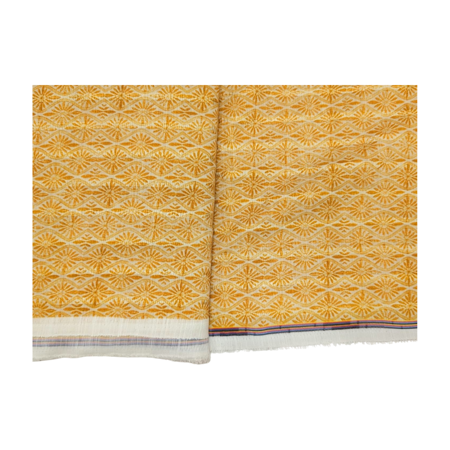 Augustus Cotton Blend Exclusive Printed Kurta Fabric (Yellow)