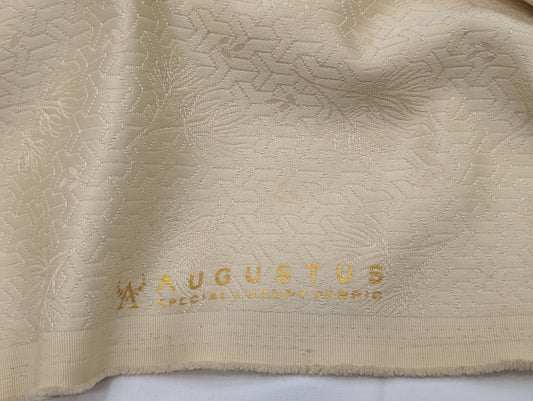 Augustus Designer Suiting Fabric for Blazer & Nehru Jacket (Beige Yellow)