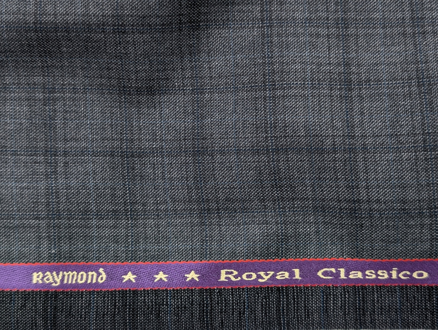 Raymond Merino Wool Blend Super 120s Unstitched Suiting Fabric (Steel Grey)
