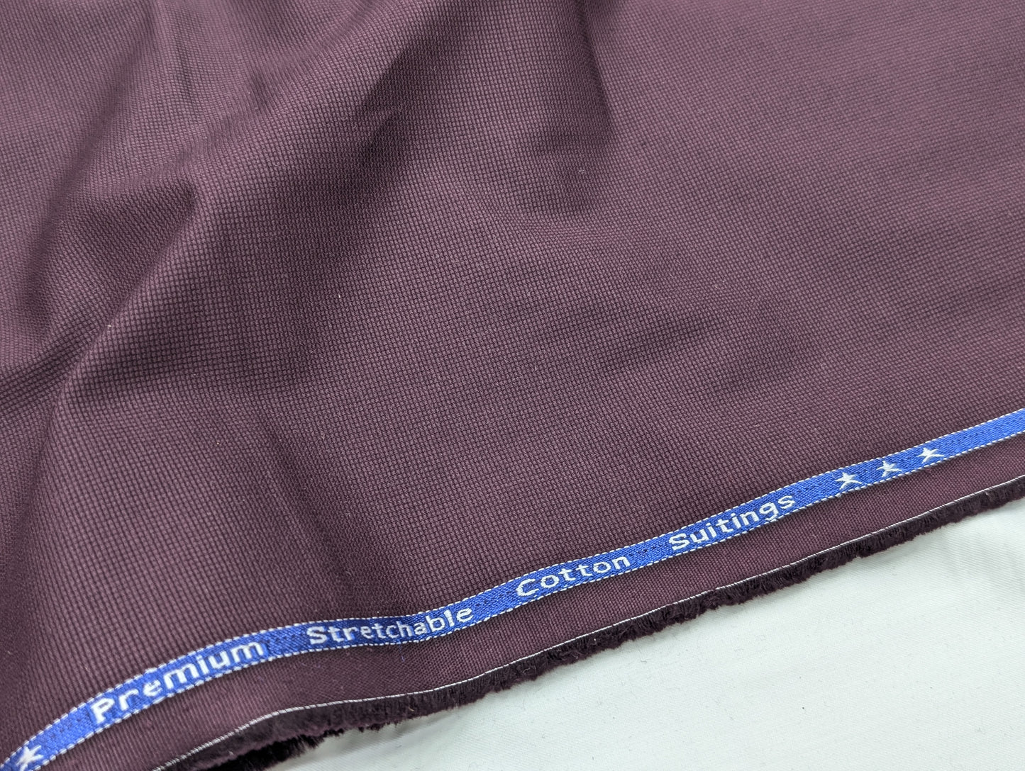 Arvind 100% Premium Cotton Suiting Fabric (Deep Plum)
