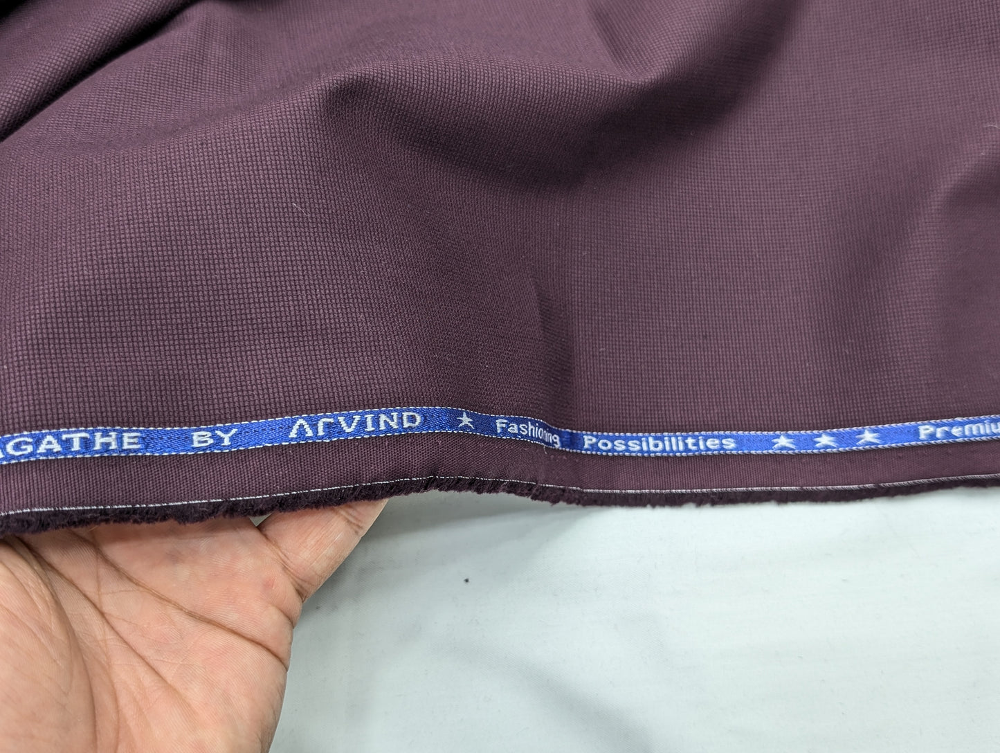 Arvind 100% Premium Cotton Suiting Fabric (Deep Plum)