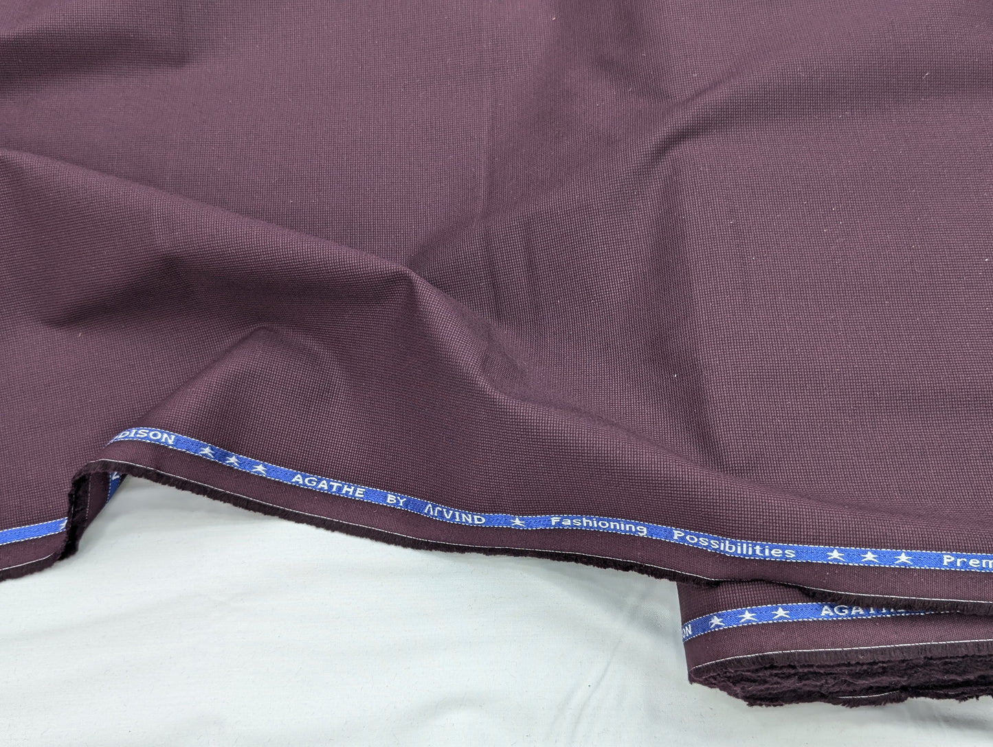Arvind 100% Premium Cotton Suiting Fabric (Deep Plum)