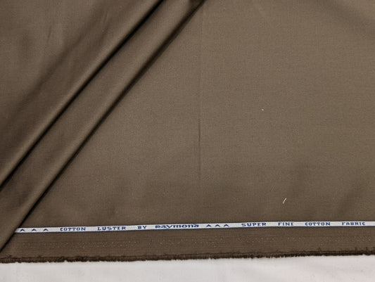 Raymond Superfine Cotton Stretch Suiting Fabric (Coffee Brown)