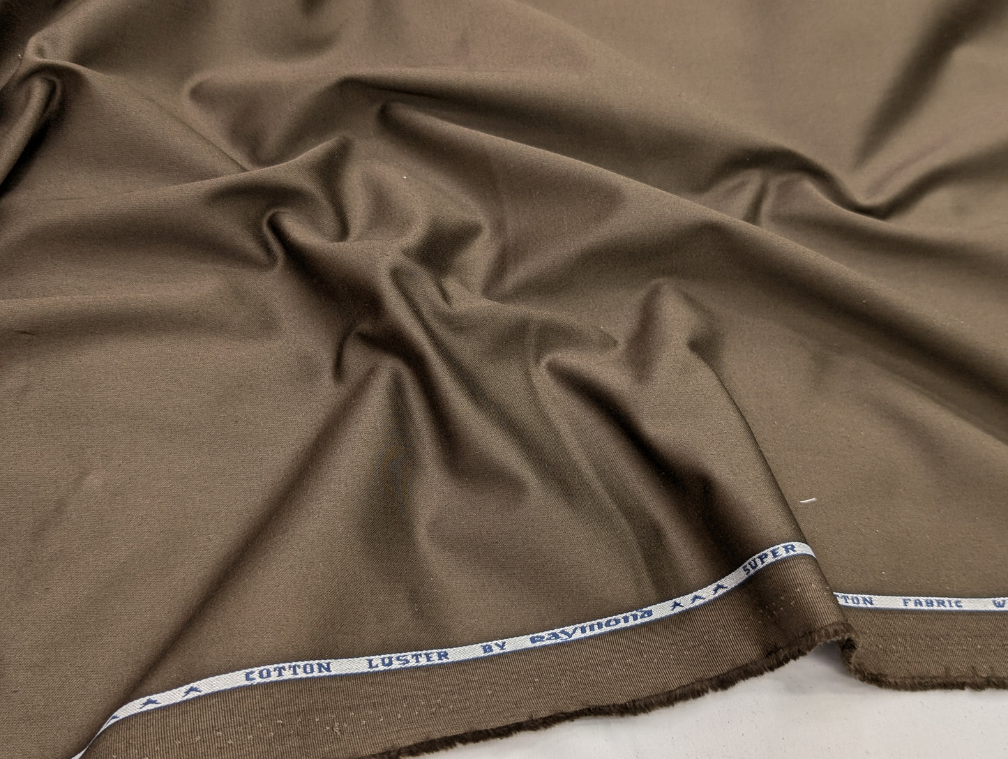 Raymond Superfine Cotton Stretch Suiting Fabric (Coffee Brown)
