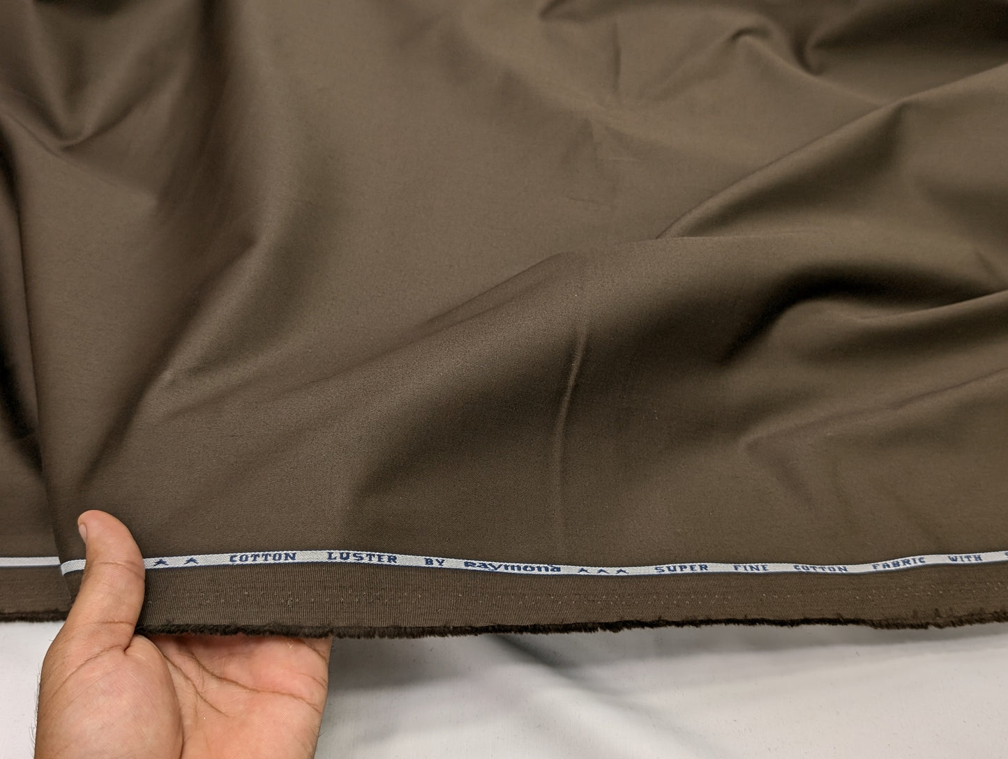 Raymond Superfine Cotton Stretch Suiting Fabric (Coffee Brown)